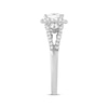 Thumbnail Image 2 of Previously Owned Diamond Engagement Ring 1 ct tw Emerald & Round 14K White Gold