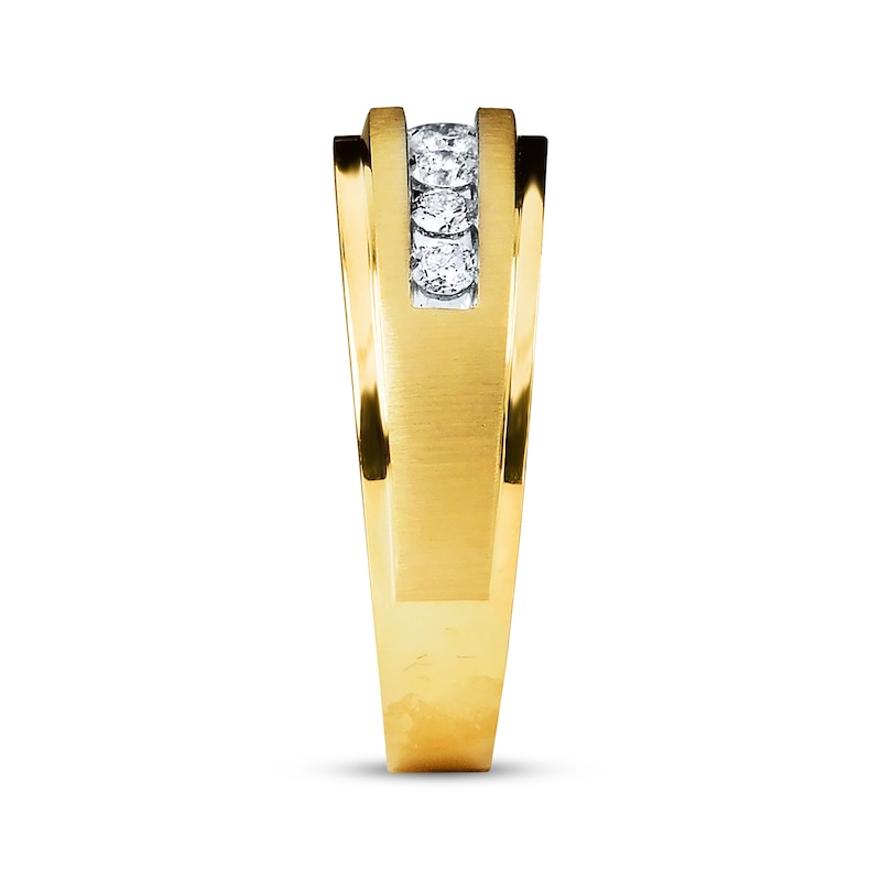 Previously Owned Men's Diamond Wedding Band 1/2 ct tw 10K Yellow Gold