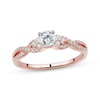 Thumbnail Image 1 of Previously Owned Diamond Engagement Ring 1/2 ct tw Round-cut 14K Rose Gold