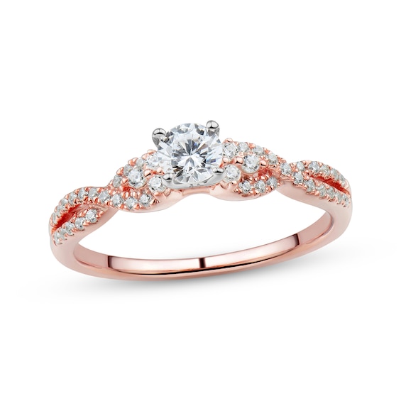 Previously Owned Diamond Engagement Ring 1/2 ct tw Round-cut 14K Rose Gold