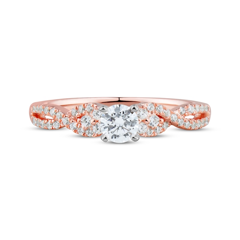 Main Image 2 of Previously Owned Diamond Engagement Ring 1/2 ct tw Round-cut 14K Rose Gold