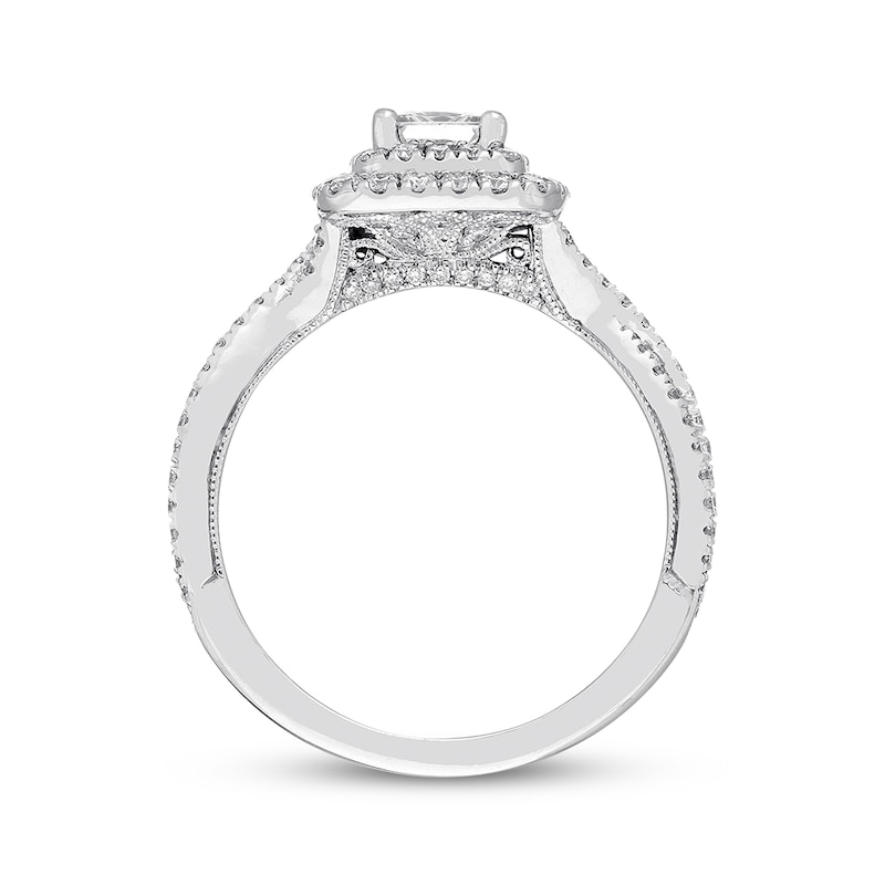 Previously Owned Neil Lane Diamond Engagement Ring 1 ct tw Princess & Round-cut 14K White Gold