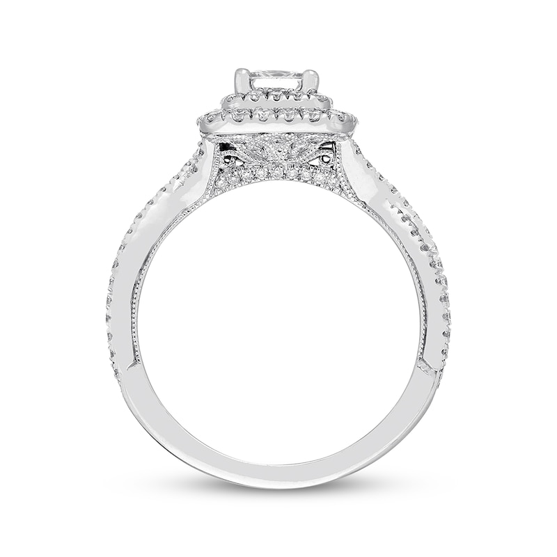 Main Image 3 of Previously Owned Neil Lane Diamond Engagement Ring 1 ct tw Princess & Round-cut 14K White Gold Size 9.5