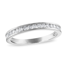 Previously Owned Diamond Wedding Band 1/3 ct tw Round-cut 14K White Gold