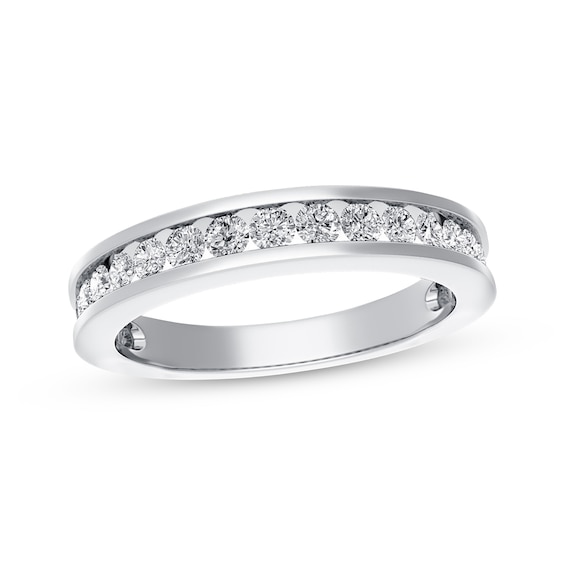 Previously Owned Diamond Wedding Band 3/4 ct tw Round-cut 14K White Gold