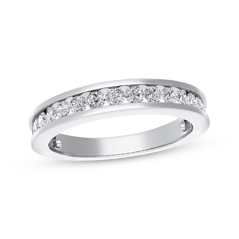 Main Image 1 of Previously Owned Diamond Wedding Band 3/4 ct tw Round-cut 14K White Gold