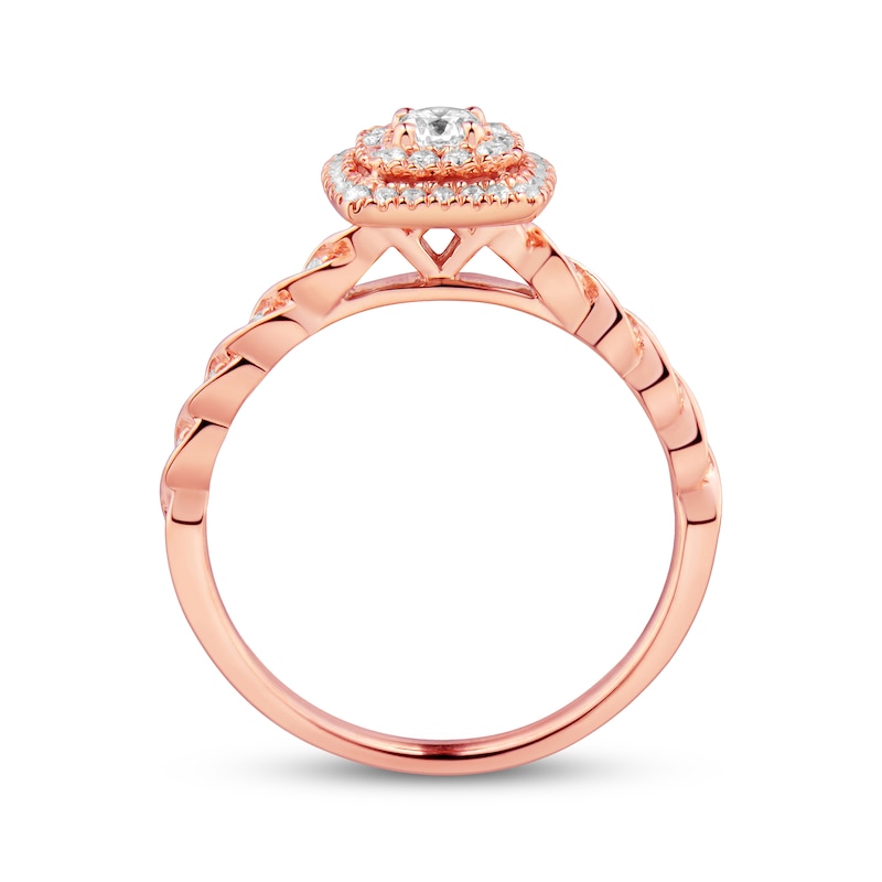 Previously Owned Diamond Engagement Ring 1/3 ct tw Round-cut 10K Rose Gold