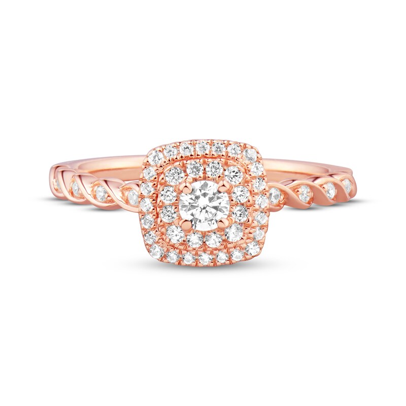 Previously Owned Diamond Engagement Ring 1/3 ct tw Round-cut 10K Rose Gold