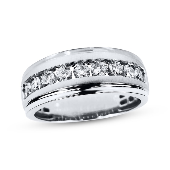 Previously Owned Men's Diamond Wedding Band 1 ct tw 10K White Gold