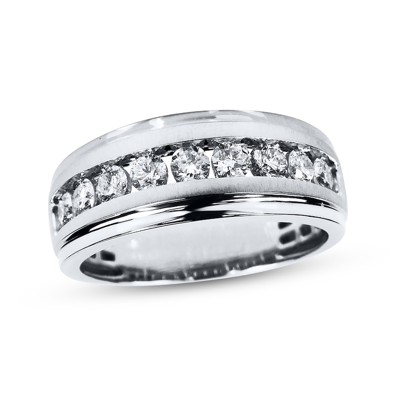 Previously Owned Men's Diamond Wedding Band 1 ct tw 10K White Gold