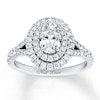 Thumbnail Image 0 of Previously Owned Neil Lane Diamond Engagement Ring 1-5/8 ct tw Oval & Round-cut 14K White Gold - Size 4.5