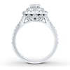 Previously Owned Neil Lane Diamond Engagement Ring 1-5/8 ct tw Oval & Round-cut 14K White Gold