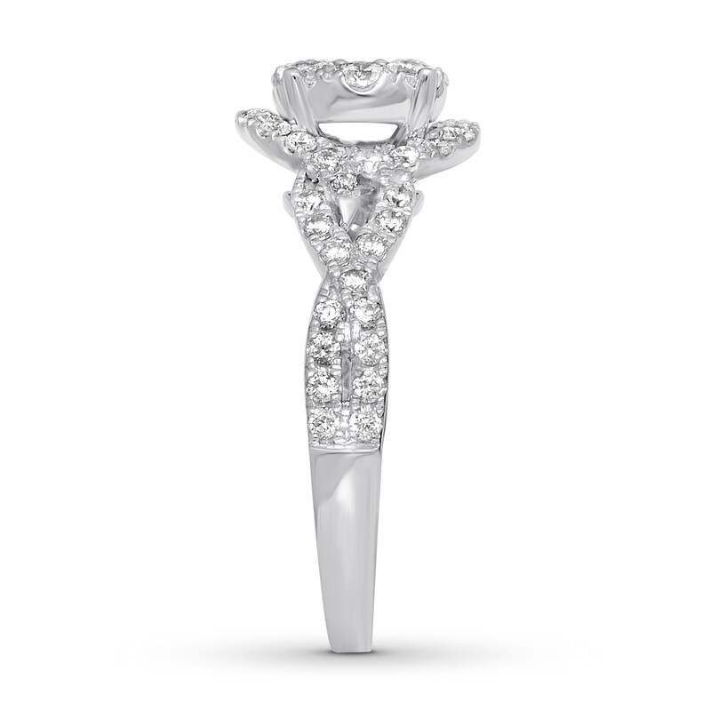 Main Image 3 of Previously Owned Diamond Engagement Ring 1 ct tw Round-cut 14K White Gold - Size 4