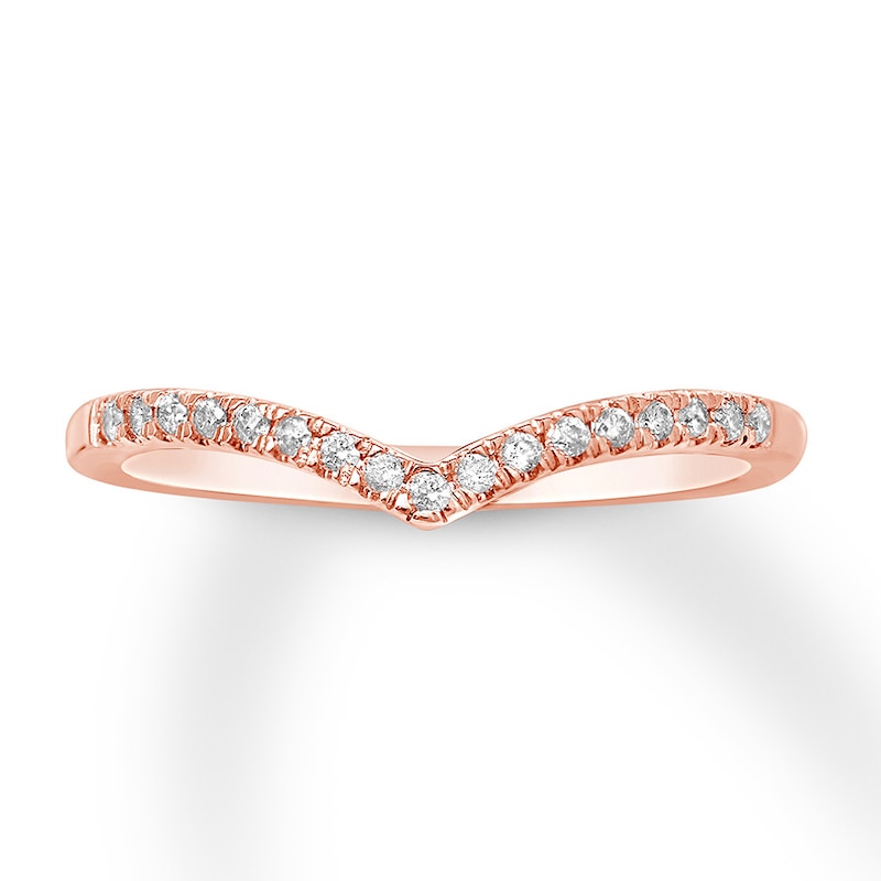 Previously Owned Diamond Anniversary Band 1/10 ct tw Round-cut 10K Rose Gold - Size 4