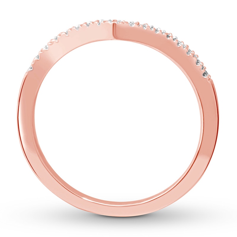 Previously Owned Diamond Anniversary Band 1/10 ct tw Round-cut 10K Rose Gold - Size 4