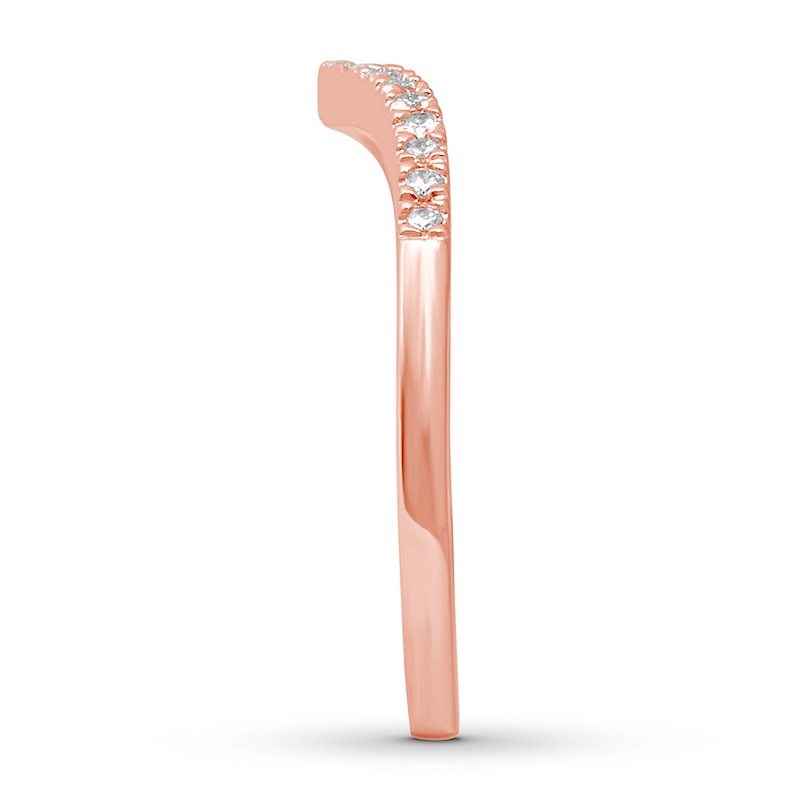 Previously Owned Diamond Anniversary Band 1/10 ct tw Round-cut 10K Rose Gold - Size 4