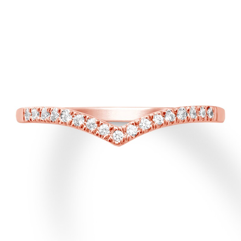 Previously Owned Diamond Anniversary Band 1/10 ct tw Round-cut 10K Rose Gold - Size 4