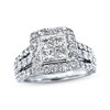 Thumbnail Image 1 of Previously Owned Engagement Ring 3 ct tw Princess & Round-cut 14K White Gold - Size 12.25