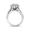 Thumbnail Image 3 of Previously Owned Engagement Ring 3 ct tw Princess & Round-cut 14K White Gold - Size 12.25