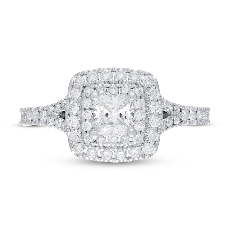 Main Image 3 of Previously Owned Neil Lane Premiere Diamond Engagement Ring 1 ct tw Princess & Round-cut 14K White Gold Size 4