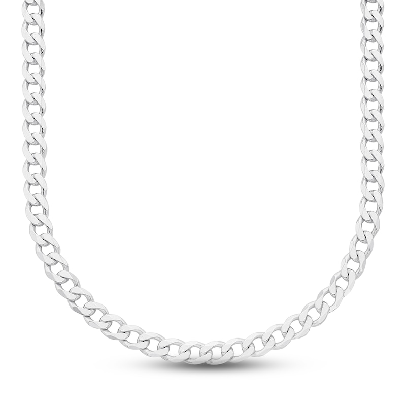 Main Image 1 of Previously Owned Curb Link Necklace Solid Sterling Silver 24&quot;