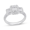 Thumbnail Image 1 of Previously Owned Diamond Engagement Ring 1 ct tw Baguette & Round-cut 14K White Gold