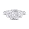 Thumbnail Image 4 of Previously Owned Diamond Engagement Ring 1 ct tw Baguette & Round-cut 14K White Gold