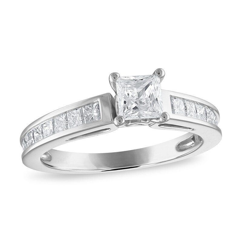 Previously Owned Diamond Engagement Ring 1-1/4 ct tw Princess-cut 14K White Gold