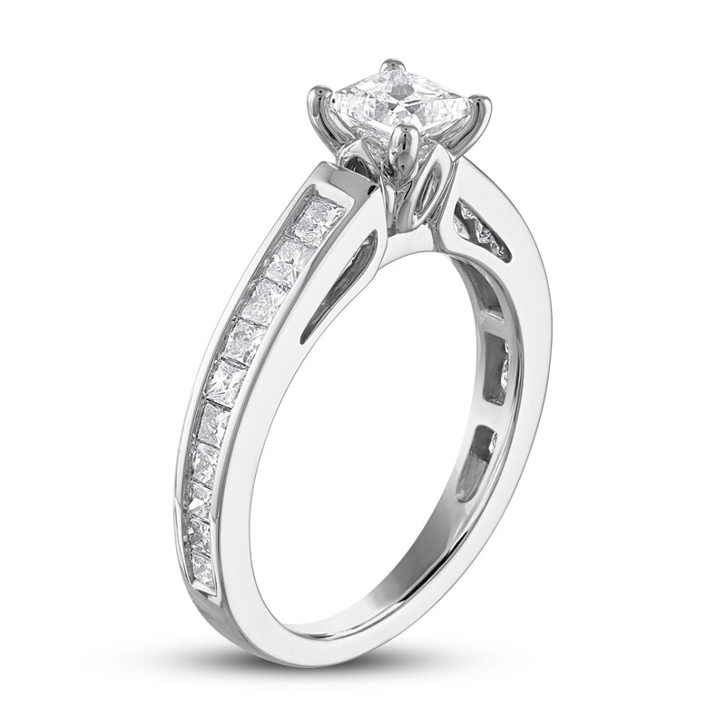 Previously Owned Diamond Engagement Ring 1-1/4 ct tw Princess-cut 14K White Gold