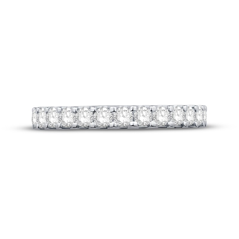 Main Image 2 of Previously Owned Diamond Eternity Ring 1 ct tw Round-cut 14K White Gold - Size 4.5