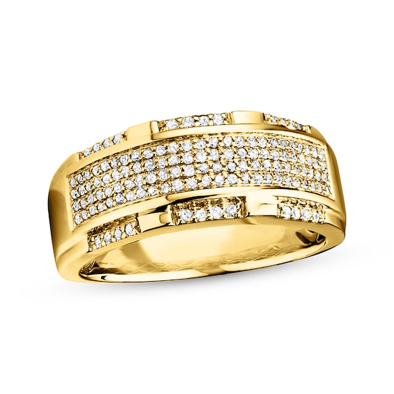 Previously Owned Men's Diamond Band 1/2 ct tw 10K Yellow Gold