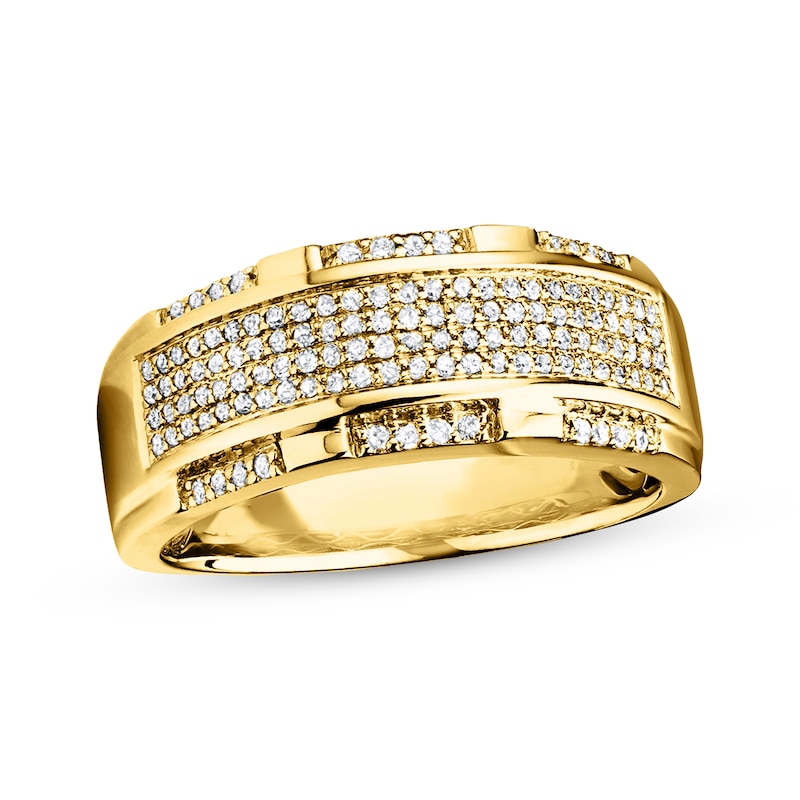 Main Image 1 of Previously Owned Men's Diamond Band 1/2 ct tw 10K Yellow Gold