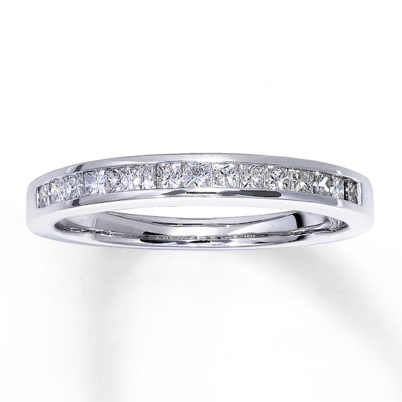 Previously Owned Diamond Wedding Band 1/3 ct tw Princess-Cut 14K White Gold