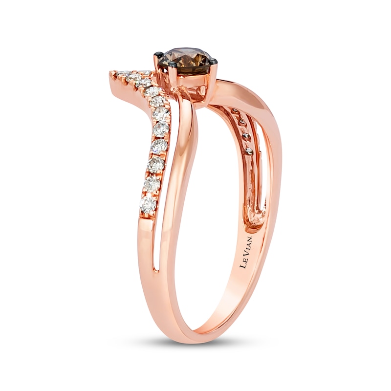 Main Image 2 of Previously Owned Le Vian Chocolate Diamond Ring 3/8 ct tw 14K Strawberry Gold