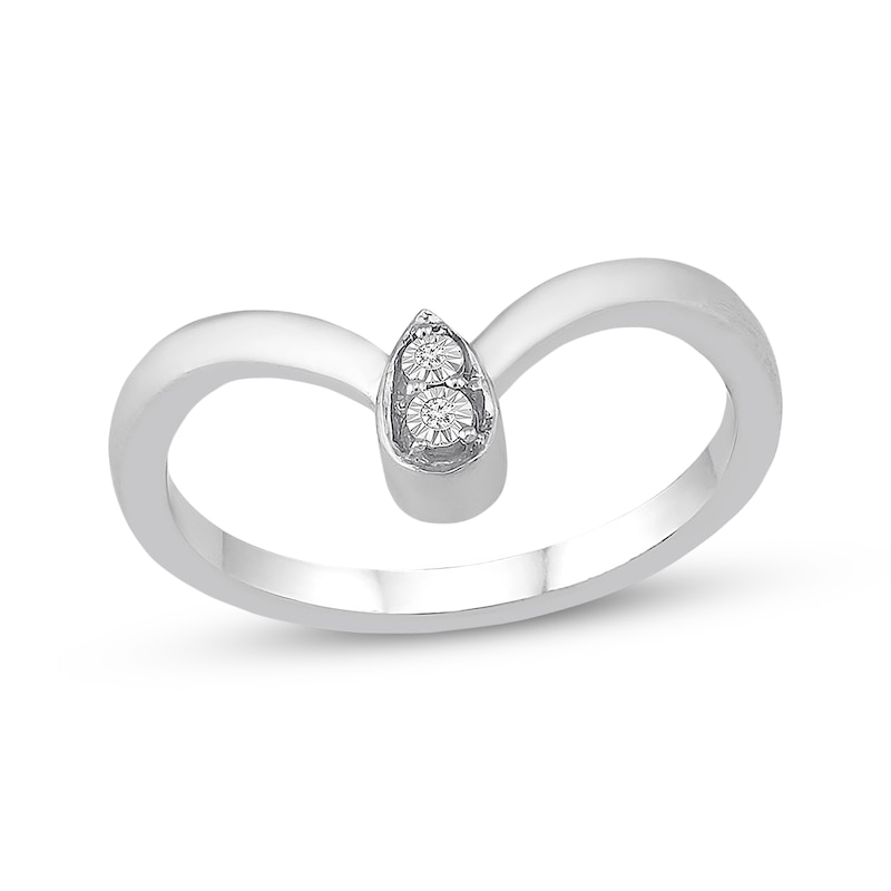 Previously Owned Convertibilities Diamond Rings 1/10 ct tw Sterling Silver