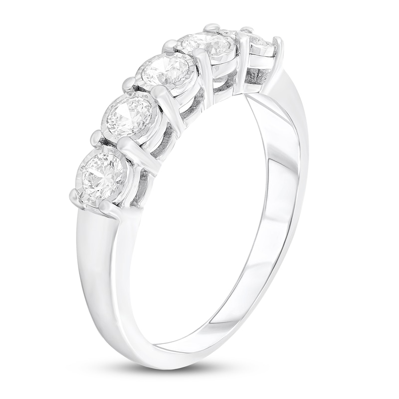 Main Image 2 of Previously Owned Diamond Anniversary Ring 1/2 ct tw Round-cut 10K White Gold