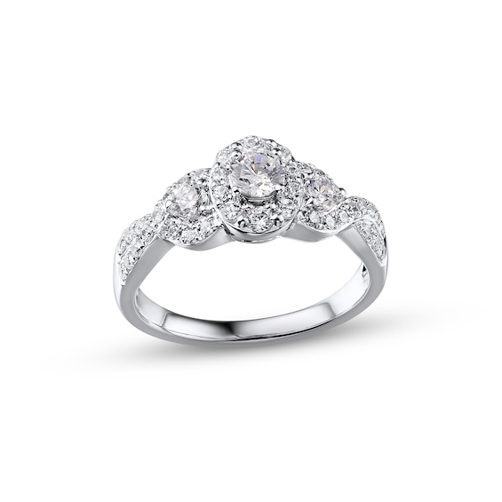 Previously Owned Diamond Engagement Ring 7/8 ct tw 14K White Gold