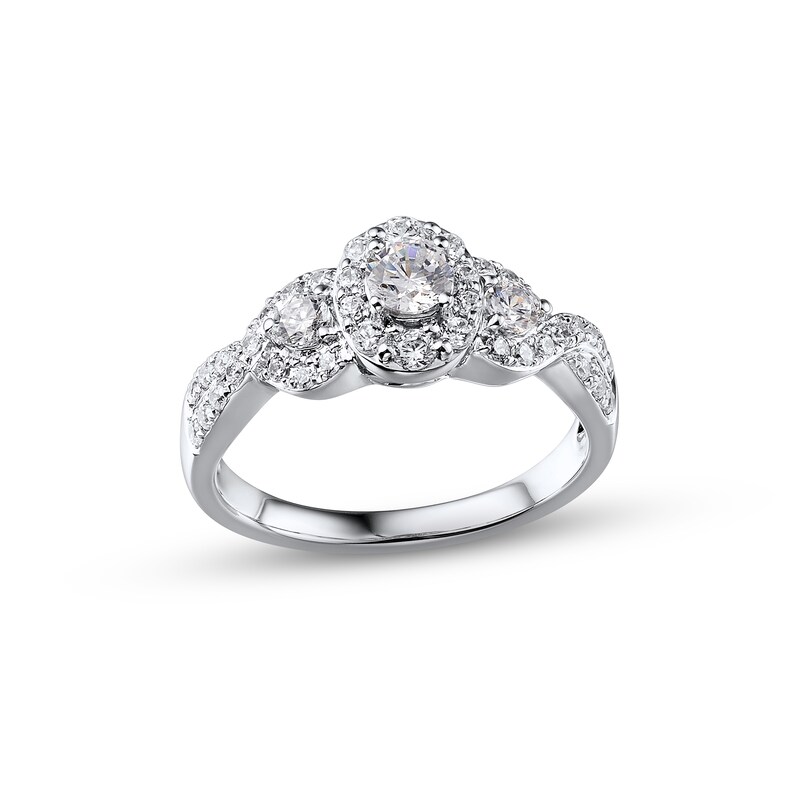 Main Image 1 of Previously Owned Diamond Engagement Ring 7/8 ct tw 14K White Gold