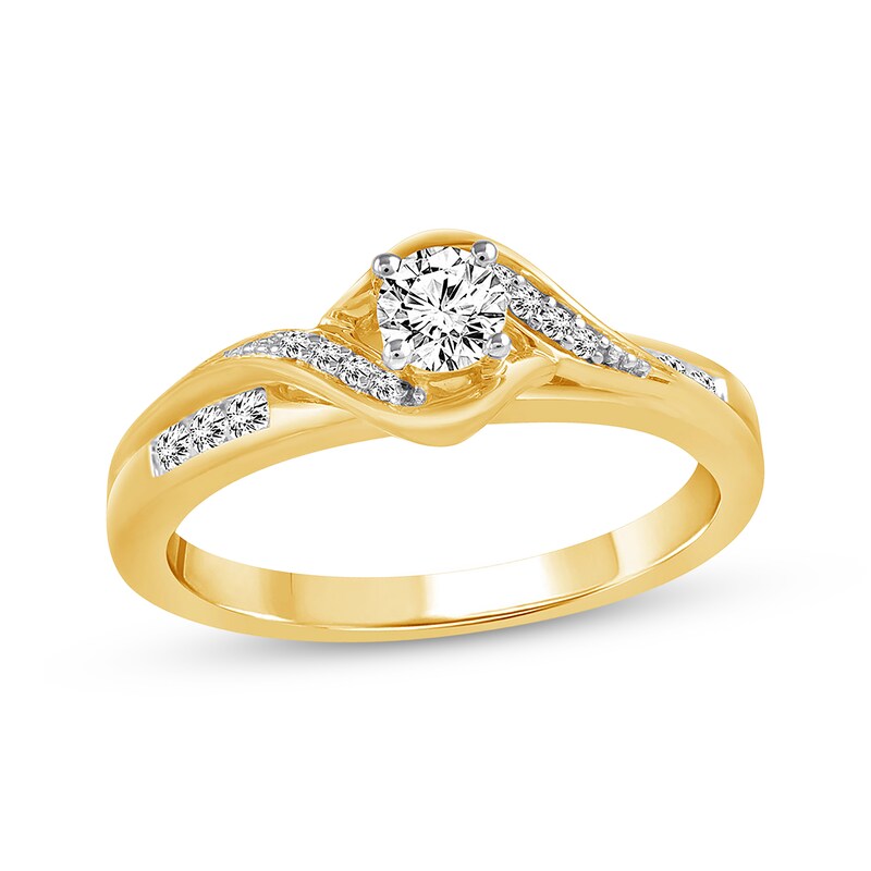 Main Image 1 of Previously Owned Diamond Engagement Ring 1/3 Carat tw 10K Yellow Gold