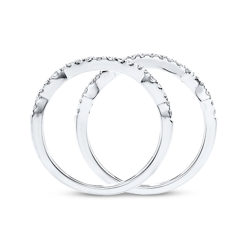 Main Image 3 of Previously Owned Diamond Wedding Bands 3/8 ct tw Round-cut 14K White Gold