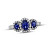 Thumbnail Image 1 of Previously Owned Natural Sapphire Ring 1/4 ct tw Diamonds 10K White Gold