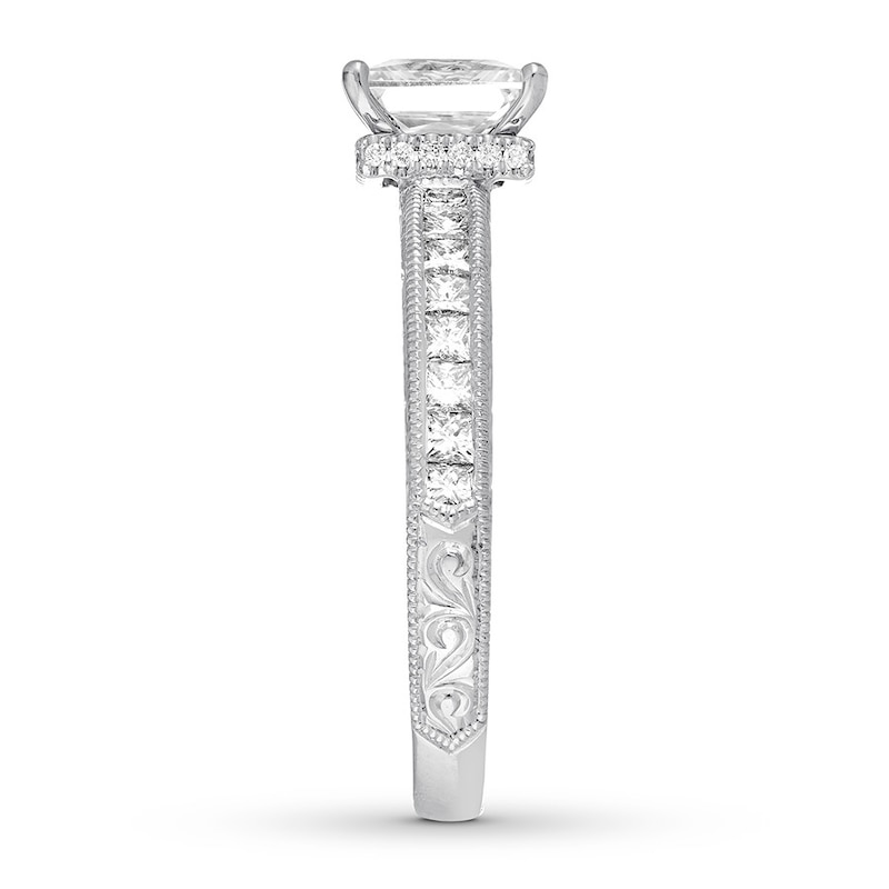 Main Image 3 of Previously Owned Neil Lane Diamond Engagement Ring 2 ct tw Princess & Round-cut 14K White Gold - Size 5.5