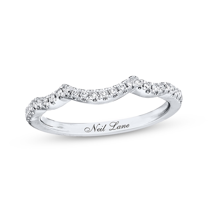 Main Image 1 of Previously Owned Neil Lane Wedding Band 1/6 ct tw Round-cut Diamonds 14K White Gold Size 6