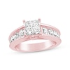 Thumbnail Image 1 of Previously Owned Princess & Round-Cut Diamond Engagement Ring 1-7/8 ct tw 14K Rose Gold