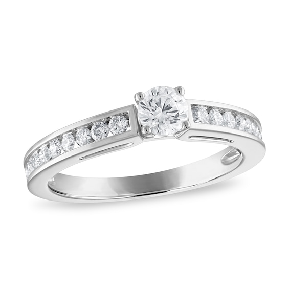 Previously Owned Diamond Engagement Ring 5/8 ct tw Round-cut 14K White Gold
