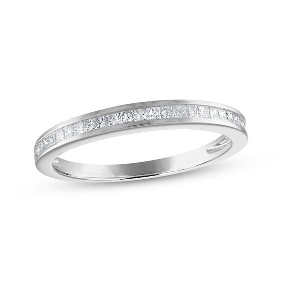 Previously Owned Diamond Wedding Band 1/3 ct tw Princess-cut 14K White Gold