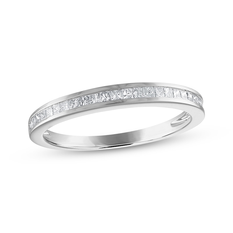 Main Image 1 of Previously Owned Diamond Wedding Band 1/3 ct tw Princess-cut 14K White Gold