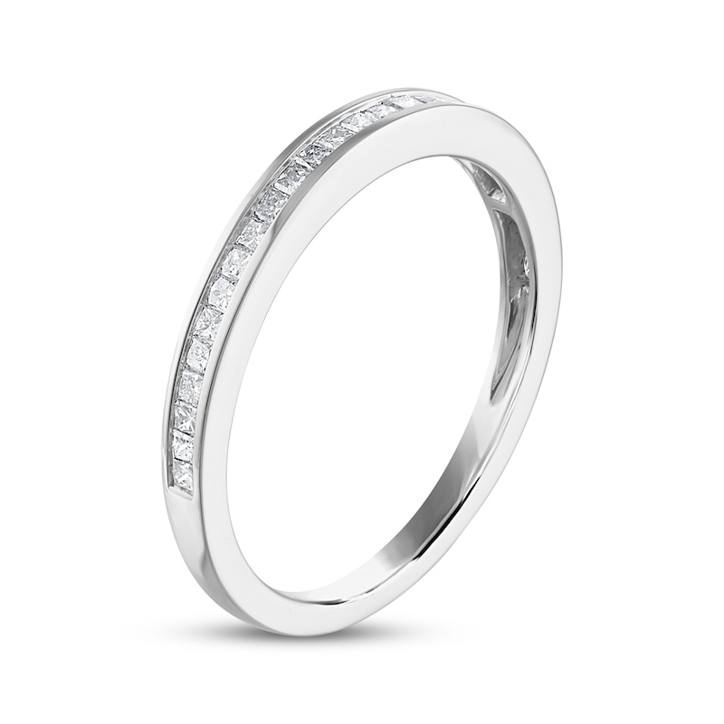 Main Image 2 of Previously Owned Diamond Wedding Band 1/3 ct tw Princess-cut 14K White Gold