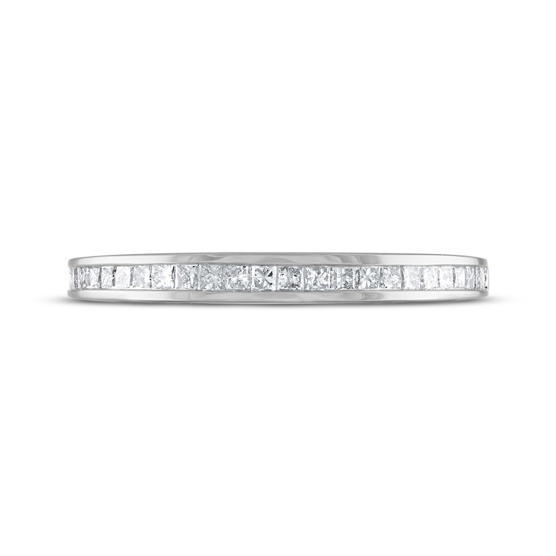 Main Image 3 of Previously Owned Diamond Wedding Band 1/3 ct tw Princess-cut 14K White Gold