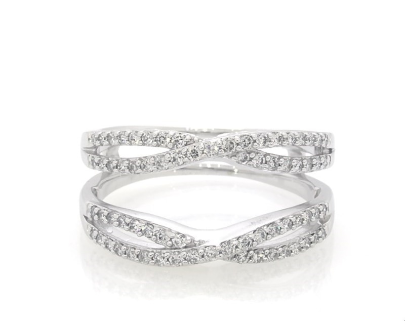 Main Image 1 of Previously Owned Diamond Wrap Ring 3/8 ct tw 14K White Gold Size 7